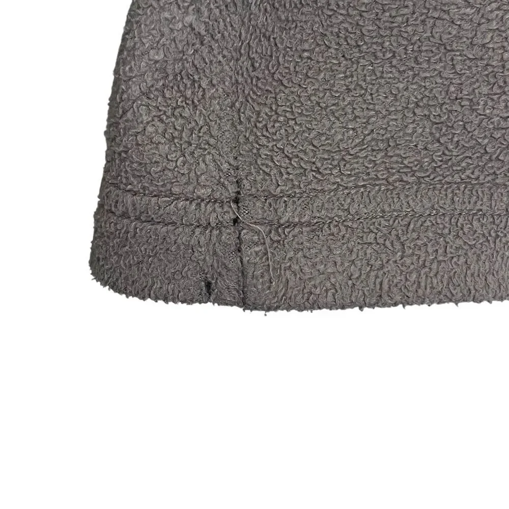 Columbia Boy's Fleece Pullover Snap Neck Color Block Gray Black Orange XL(18-20)